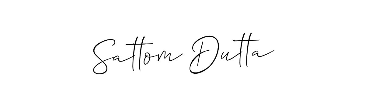 Design your own signature with our free online signature maker. With this signature software, you can create a handwritten (Allison_Script) signature for name Sattom Dutta. Sattom Dutta signature style 2 images and pictures png