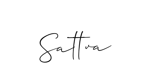 Sattva stylish signature style. Best Handwritten Sign (Allison_Script) for my name. Handwritten Signature Collection Ideas for my name Sattva. Sattva signature style 2 images and pictures png