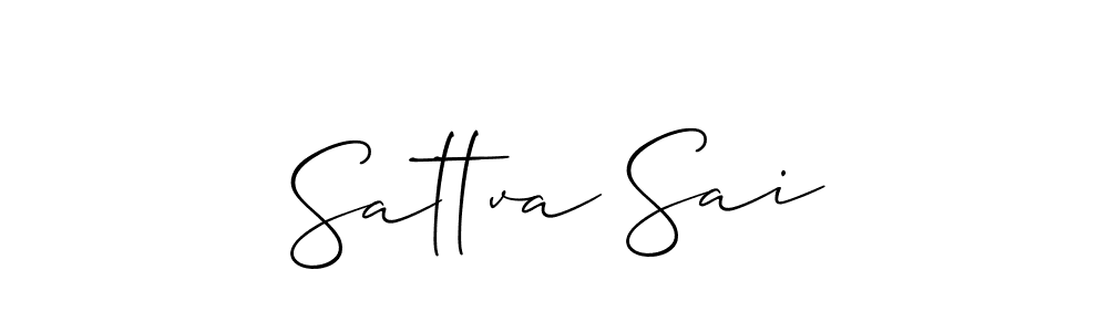 You should practise on your own different ways (Allison_Script) to write your name (Sattva Sai) in signature. don't let someone else do it for you. Sattva Sai signature style 2 images and pictures png