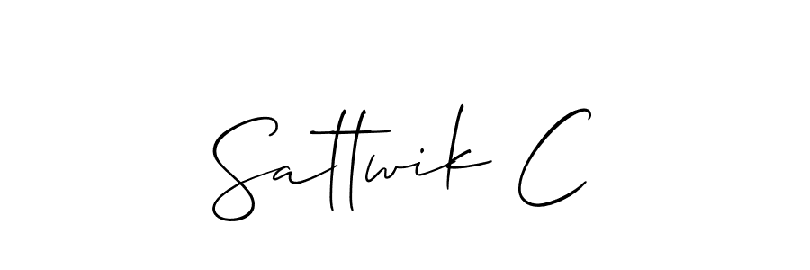 Make a beautiful signature design for name Sattwik C. With this signature (Allison_Script) style, you can create a handwritten signature for free. Sattwik C signature style 2 images and pictures png