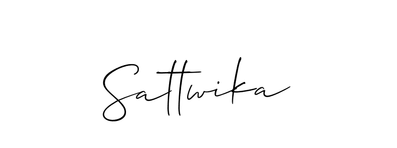 Use a signature maker to create a handwritten signature online. With this signature software, you can design (Allison_Script) your own signature for name Sattwika. Sattwika signature style 2 images and pictures png