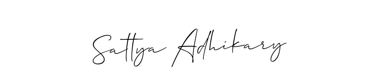 How to Draw Sattya Adhikary signature style? Allison_Script is a latest design signature styles for name Sattya Adhikary. Sattya Adhikary signature style 2 images and pictures png
