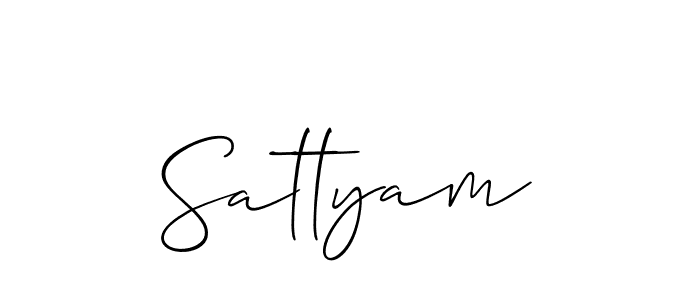 Design your own signature with our free online signature maker. With this signature software, you can create a handwritten (Allison_Script) signature for name Sattyam. Sattyam signature style 2 images and pictures png