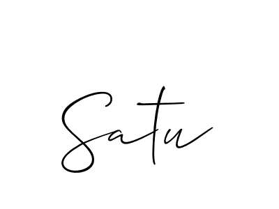 Satu stylish signature style. Best Handwritten Sign (Allison_Script) for my name. Handwritten Signature Collection Ideas for my name Satu. Satu signature style 2 images and pictures png