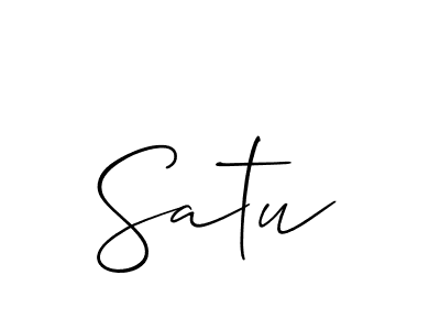 How to make Satu signature? Allison_Script is a professional autograph style. Create handwritten signature for Satu name. Satu signature style 2 images and pictures png