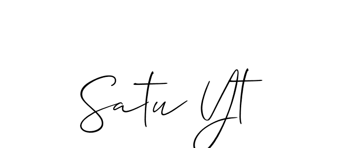 It looks lik you need a new signature style for name Satu Yt. Design unique handwritten (Allison_Script) signature with our free signature maker in just a few clicks. Satu Yt signature style 2 images and pictures png