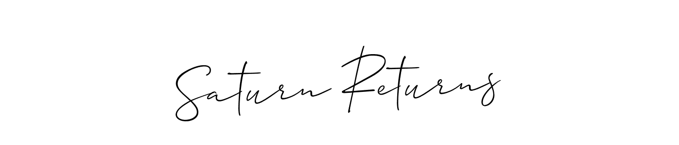 Make a short Saturn Returns signature style. Manage your documents anywhere anytime using Allison_Script. Create and add eSignatures, submit forms, share and send files easily. Saturn Returns signature style 2 images and pictures png