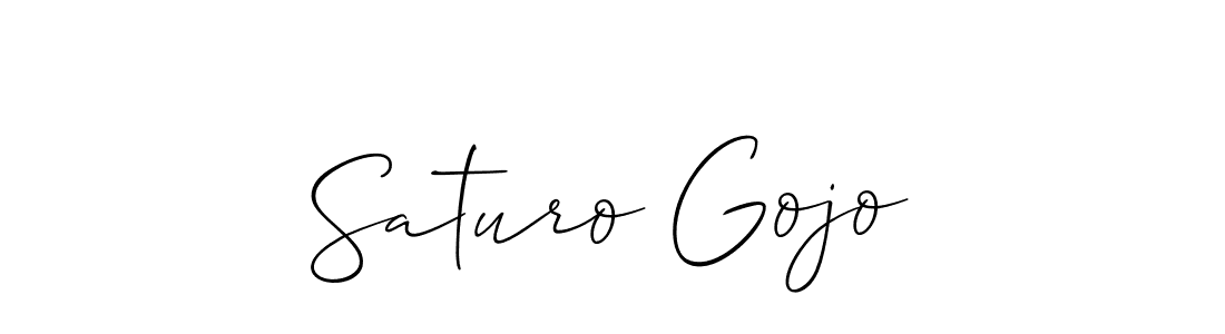 How to make Saturo Gojo signature? Allison_Script is a professional autograph style. Create handwritten signature for Saturo Gojo name. Saturo Gojo signature style 2 images and pictures png