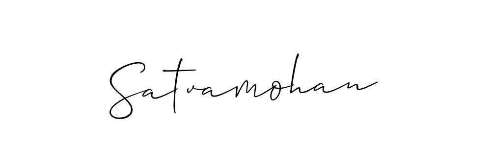 Also we have Satvamohan name is the best signature style. Create professional handwritten signature collection using Allison_Script autograph style. Satvamohan signature style 2 images and pictures png