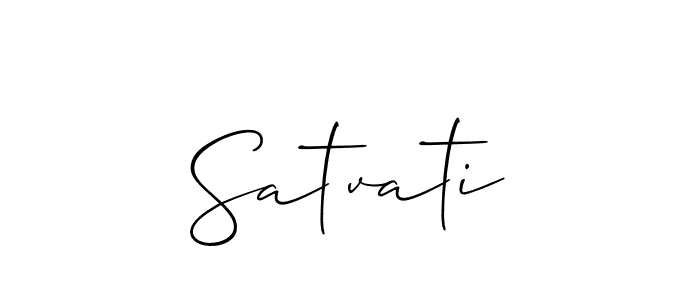 Allison_Script is a professional signature style that is perfect for those who want to add a touch of class to their signature. It is also a great choice for those who want to make their signature more unique. Get Satvati name to fancy signature for free. Satvati signature style 2 images and pictures png