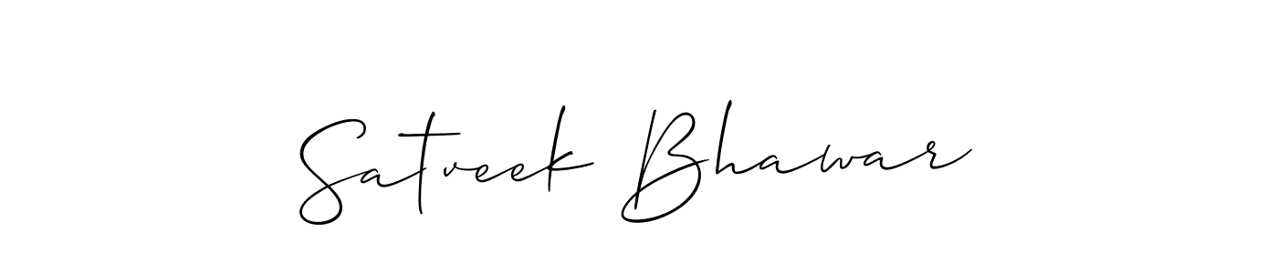 It looks lik you need a new signature style for name Satveek Bhawar. Design unique handwritten (Allison_Script) signature with our free signature maker in just a few clicks. Satveek Bhawar signature style 2 images and pictures png