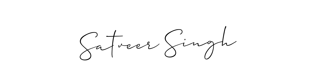 Create a beautiful signature design for name Satveer Singh. With this signature (Allison_Script) fonts, you can make a handwritten signature for free. Satveer Singh signature style 2 images and pictures png