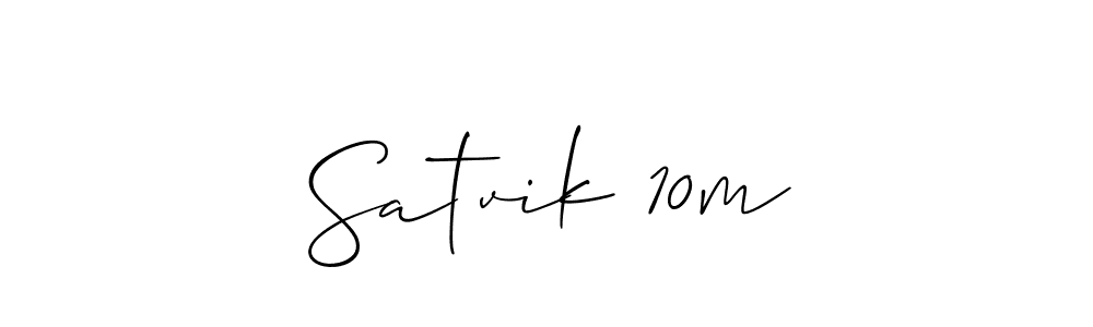 How to make Satvik 10m signature? Allison_Script is a professional autograph style. Create handwritten signature for Satvik 10m name. Satvik 10m signature style 2 images and pictures png