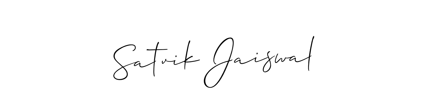 Make a short Satvik Jaiswal signature style. Manage your documents anywhere anytime using Allison_Script. Create and add eSignatures, submit forms, share and send files easily. Satvik Jaiswal signature style 2 images and pictures png