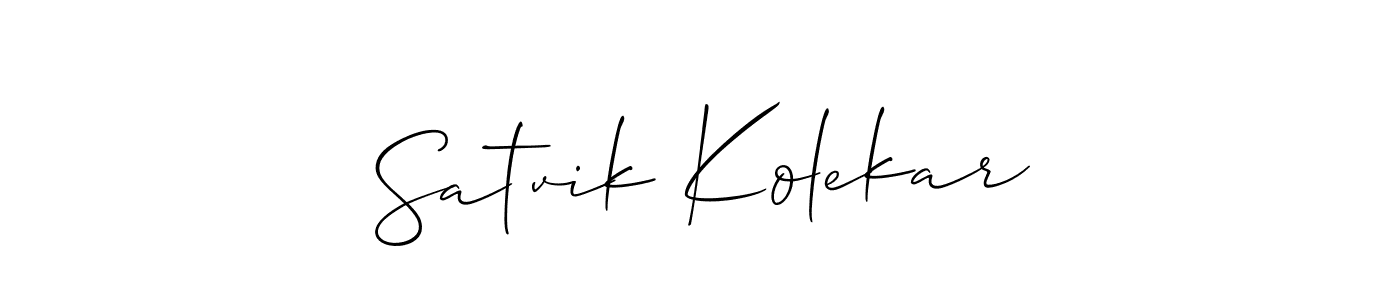 Once you've used our free online signature maker to create your best signature Allison_Script style, it's time to enjoy all of the benefits that Satvik Kolekar name signing documents. Satvik Kolekar signature style 2 images and pictures png