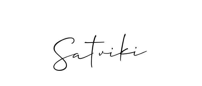 if you are searching for the best signature style for your name Satviki. so please give up your signature search. here we have designed multiple signature styles  using Allison_Script. Satviki signature style 2 images and pictures png