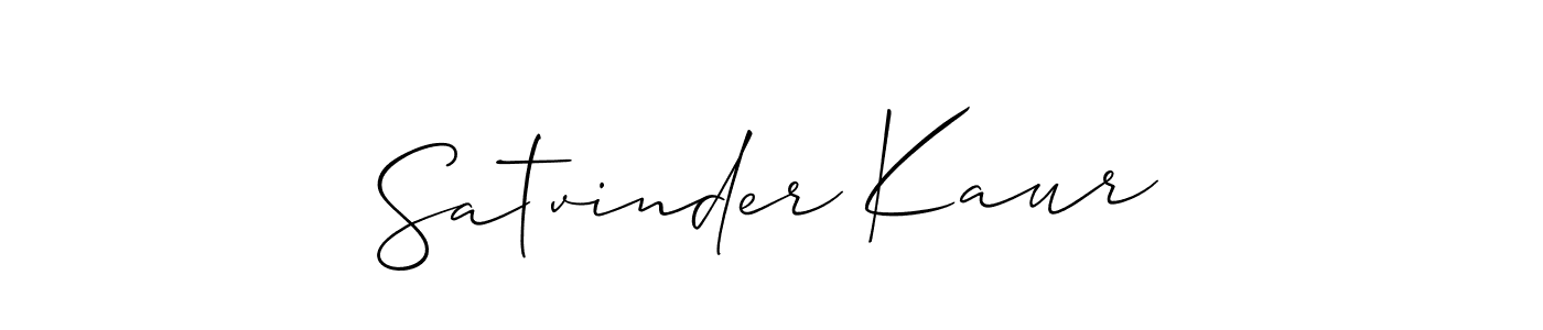 How to make Satvinder Kaur name signature. Use Allison_Script style for creating short signs online. This is the latest handwritten sign. Satvinder Kaur signature style 2 images and pictures png