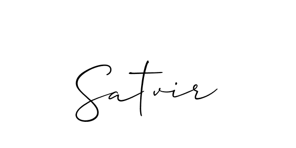 Design your own signature with our free online signature maker. With this signature software, you can create a handwritten (Allison_Script) signature for name Satvir. Satvir signature style 2 images and pictures png