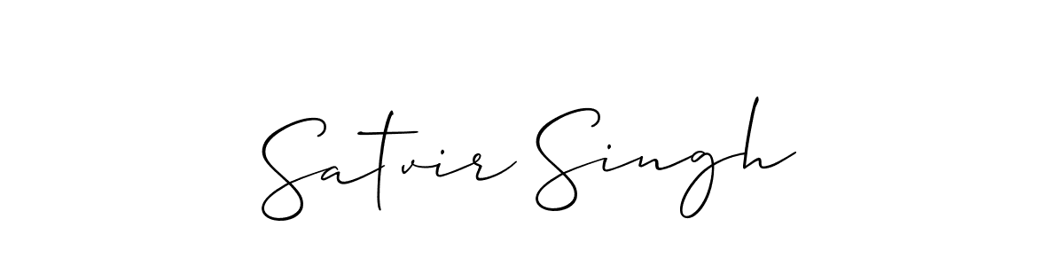 Also we have Satvir Singh name is the best signature style. Create professional handwritten signature collection using Allison_Script autograph style. Satvir Singh signature style 2 images and pictures png