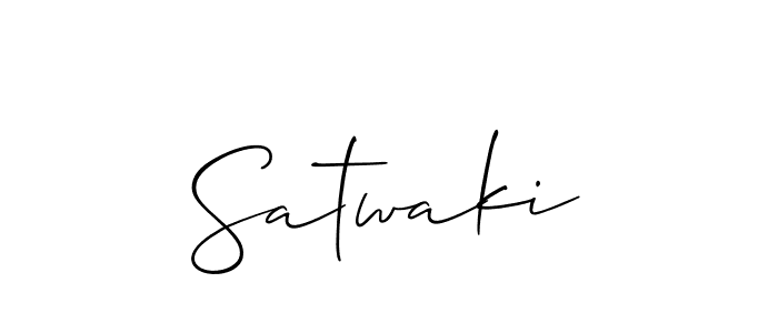 Allison_Script is a professional signature style that is perfect for those who want to add a touch of class to their signature. It is also a great choice for those who want to make their signature more unique. Get Satwaki name to fancy signature for free. Satwaki signature style 2 images and pictures png