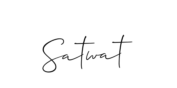Similarly Allison_Script is the best handwritten signature design. Signature creator online .You can use it as an online autograph creator for name Satwat. Satwat signature style 2 images and pictures png