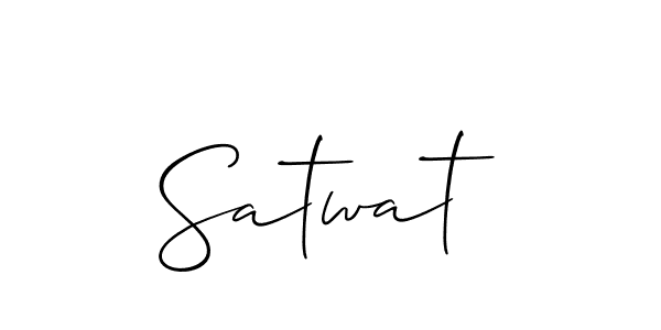 How to Draw Satwat signature style? Allison_Script is a latest design signature styles for name Satwat. Satwat signature style 2 images and pictures png