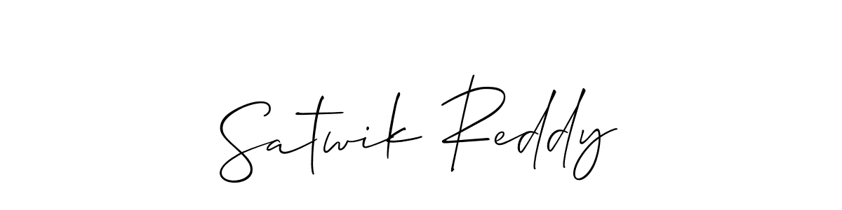 Use a signature maker to create a handwritten signature online. With this signature software, you can design (Allison_Script) your own signature for name Satwik Reddy. Satwik Reddy signature style 2 images and pictures png