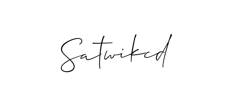 Use a signature maker to create a handwritten signature online. With this signature software, you can design (Allison_Script) your own signature for name Satwikcd. Satwikcd signature style 2 images and pictures png