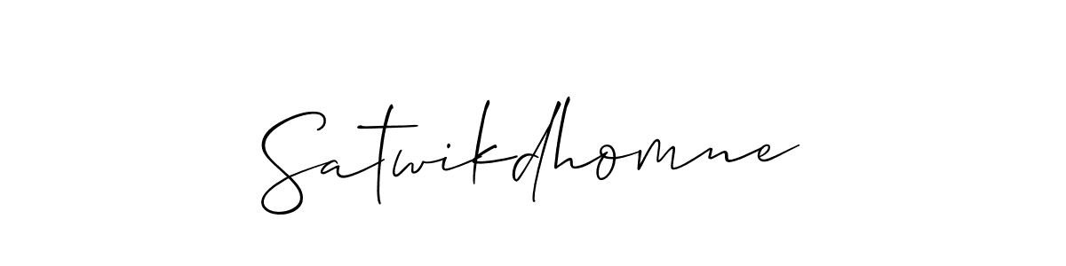 How to make Satwikdhomne signature? Allison_Script is a professional autograph style. Create handwritten signature for Satwikdhomne name. Satwikdhomne signature style 2 images and pictures png