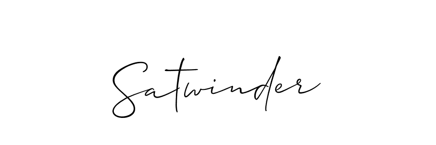 The best way (Allison_Script) to make a short signature is to pick only two or three words in your name. The name Satwinder include a total of six letters. For converting this name. Satwinder signature style 2 images and pictures png