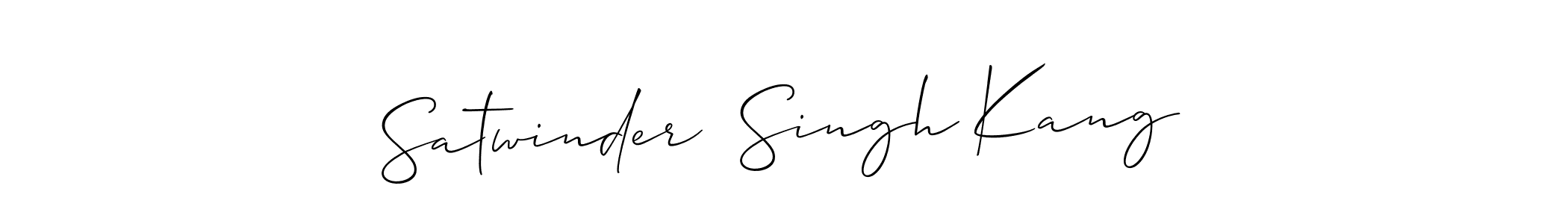 This is the best signature style for the Satwinder  Singh Kang name. Also you like these signature font (Allison_Script). Mix name signature. Satwinder  Singh Kang signature style 2 images and pictures png