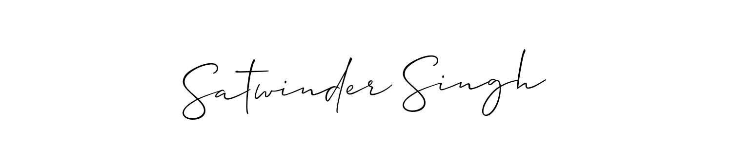 Use a signature maker to create a handwritten signature online. With this signature software, you can design (Allison_Script) your own signature for name Satwinder Singh. Satwinder Singh signature style 2 images and pictures png