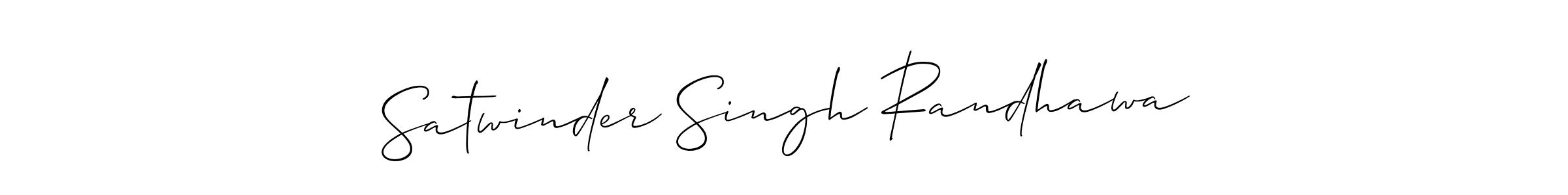 How to make Satwinder Singh Randhawa name signature. Use Allison_Script style for creating short signs online. This is the latest handwritten sign. Satwinder Singh Randhawa signature style 2 images and pictures png