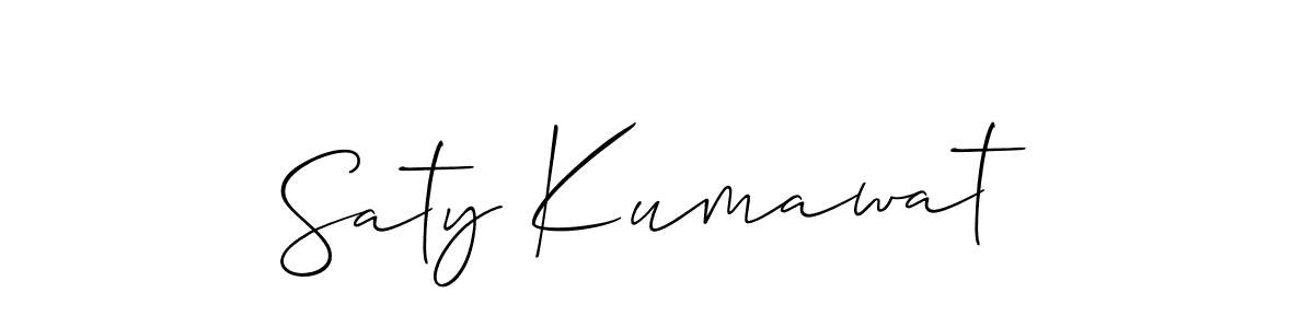 Design your own signature with our free online signature maker. With this signature software, you can create a handwritten (Allison_Script) signature for name Saty Kumawat. Saty Kumawat signature style 2 images and pictures png