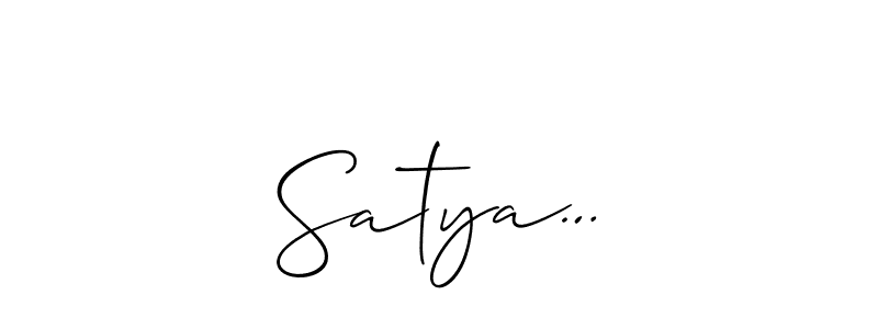 Design your own signature with our free online signature maker. With this signature software, you can create a handwritten (Allison_Script) signature for name Satya…. Satya… signature style 2 images and pictures png