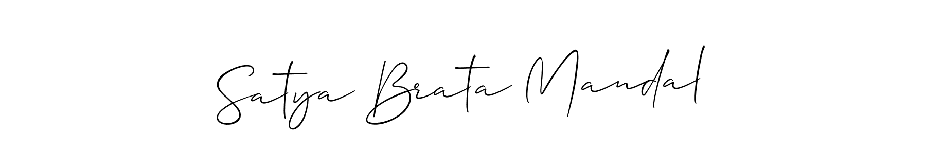 Make a beautiful signature design for name Satya Brata Mandal. With this signature (Allison_Script) style, you can create a handwritten signature for free. Satya Brata Mandal signature style 2 images and pictures png