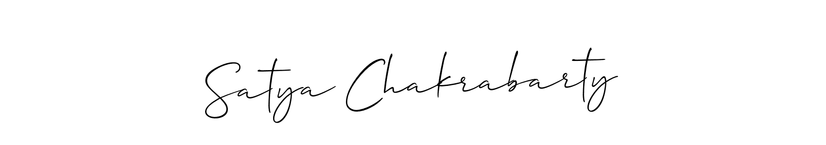 The best way (Allison_Script) to make a short signature is to pick only two or three words in your name. The name Satya Chakrabarty include a total of six letters. For converting this name. Satya Chakrabarty signature style 2 images and pictures png