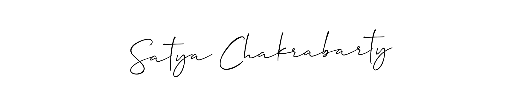 The best way (Allison_Script) to make a short signature is to pick only two or three words in your name. The name Satya Chakrabarty include a total of six letters. For converting this name. Satya Chakrabarty signature style 2 images and pictures png