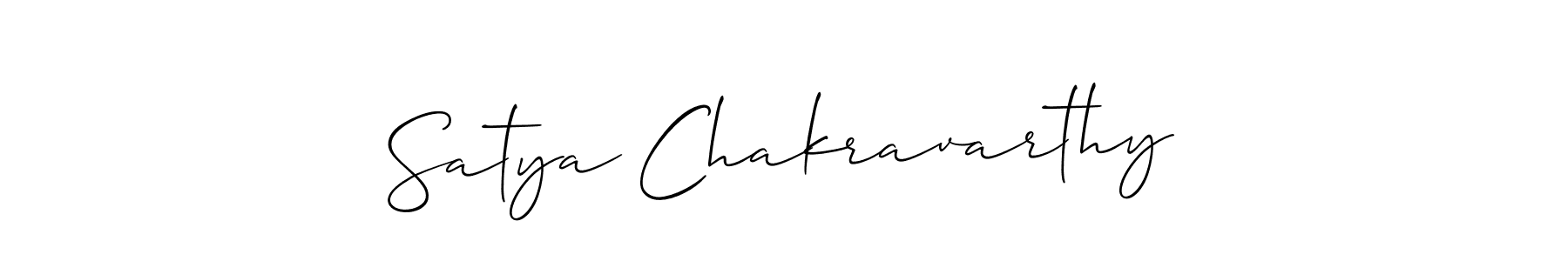 Create a beautiful signature design for name Satya Chakravarthy. With this signature (Allison_Script) fonts, you can make a handwritten signature for free. Satya Chakravarthy signature style 2 images and pictures png
