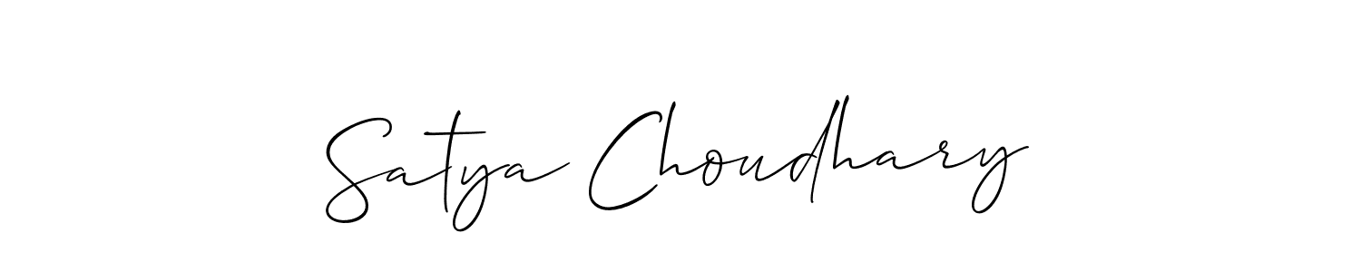 This is the best signature style for the Satya Choudhary name. Also you like these signature font (Allison_Script). Mix name signature. Satya Choudhary signature style 2 images and pictures png