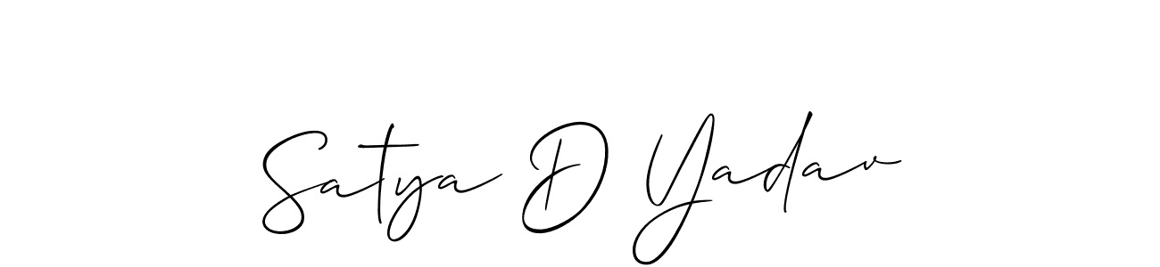 Use a signature maker to create a handwritten signature online. With this signature software, you can design (Allison_Script) your own signature for name Satya D Yadav. Satya D Yadav signature style 2 images and pictures png