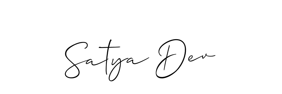 Create a beautiful signature design for name Satya Dev. With this signature (Allison_Script) fonts, you can make a handwritten signature for free. Satya Dev signature style 2 images and pictures png