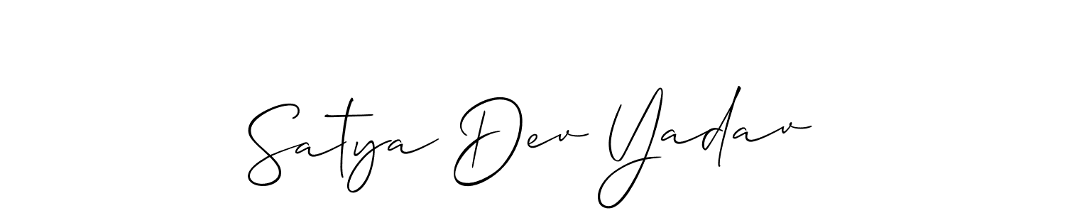 if you are searching for the best signature style for your name Satya Dev Yadav. so please give up your signature search. here we have designed multiple signature styles  using Allison_Script. Satya Dev Yadav signature style 2 images and pictures png