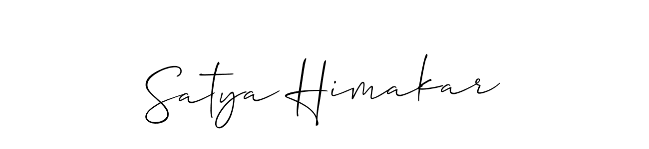 How to make Satya Himakar name signature. Use Allison_Script style for creating short signs online. This is the latest handwritten sign. Satya Himakar signature style 2 images and pictures png