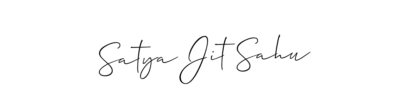 Make a beautiful signature design for name Satya Jit Sahu. With this signature (Allison_Script) style, you can create a handwritten signature for free. Satya Jit Sahu signature style 2 images and pictures png