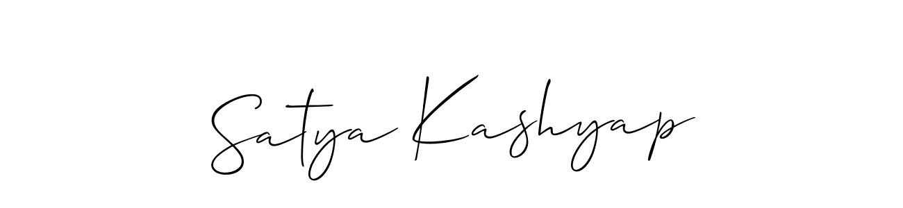 Also we have Satya Kashyap name is the best signature style. Create professional handwritten signature collection using Allison_Script autograph style. Satya Kashyap signature style 2 images and pictures png