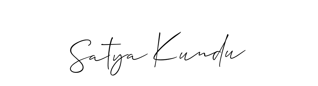 How to Draw Satya Kundu signature style? Allison_Script is a latest design signature styles for name Satya Kundu. Satya Kundu signature style 2 images and pictures png