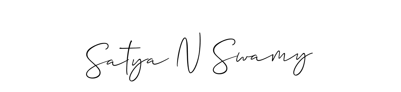 You should practise on your own different ways (Allison_Script) to write your name (Satya N Swamy) in signature. don't let someone else do it for you. Satya N Swamy signature style 2 images and pictures png