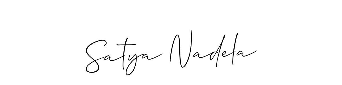 Use a signature maker to create a handwritten signature online. With this signature software, you can design (Allison_Script) your own signature for name Satya Nadela. Satya Nadela signature style 2 images and pictures png