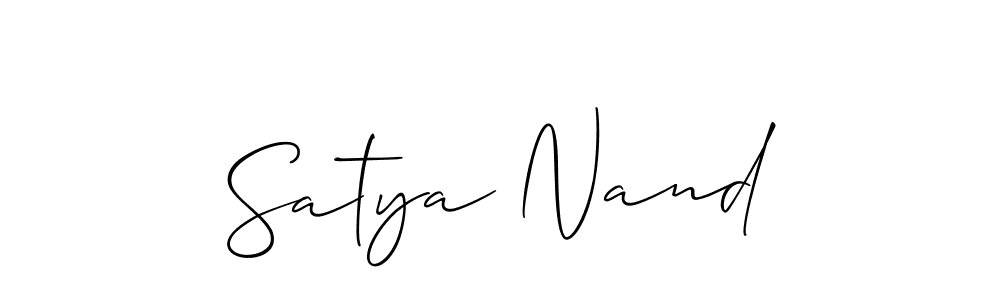 The best way (Allison_Script) to make a short signature is to pick only two or three words in your name. The name Satya Nand include a total of six letters. For converting this name. Satya Nand signature style 2 images and pictures png